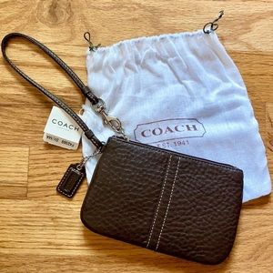 Small Coach Leather Wristlet